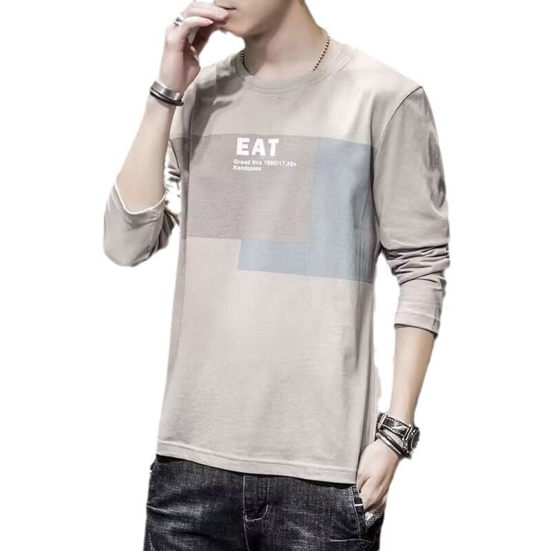 Crocodile Gray T-Shirt Men'S Long-Sleeved T-Shirt Trendy Top Clothes Winter New Bottoming Shirt Casual Men'S T-Shirt - Image 5