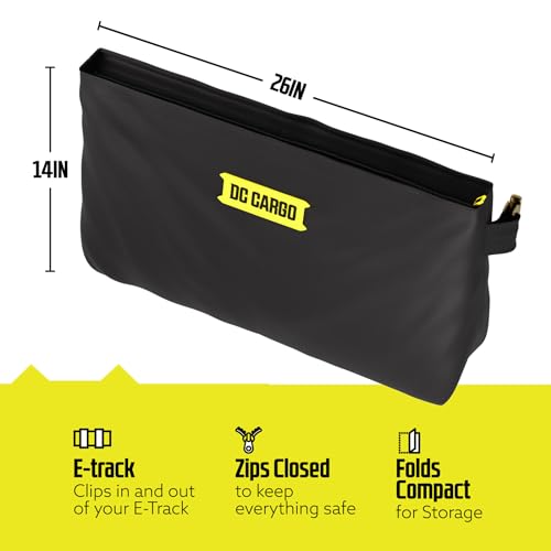 DC Cargo Mall حقيبة تخزين E-Track من DC Cargo Mall للمقطورات - حقيبة قماشية بسحاب قوية 14 بوصة × 24 بوصة - سعة الوزن 50 رطل - ملحقات E-Track - Image 2