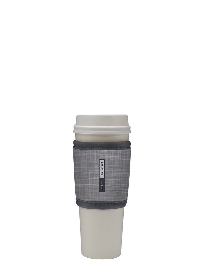 Sok It Hot Sok Reusable Neoprene Insulator Sleeve for Hot Coffee and Tea Cups (Anthracite, One Size Coffee Sleeve) - Image 1