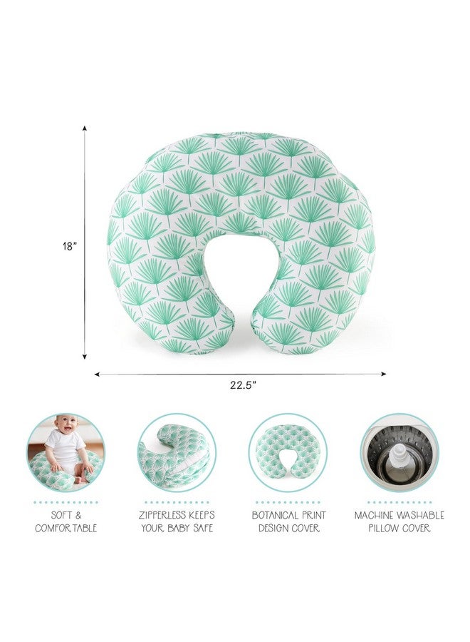 The Peanut Shell The Peanutshell Nursing Pillow & Cover - Soft Newborn Nursing Baby Girl or Boy Pillow Covers, Supportive & Comfortable Breastfeeding, Tummy Time Baby Essentials - Boho Botanical - Image 2
