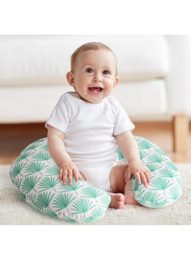 The Peanut Shell The Peanutshell Nursing Pillow & Cover - Soft Newborn Nursing Baby Girl or Boy Pillow Covers, Supportive & Comfortable Breastfeeding, Tummy Time Baby Essentials - Boho Botanical - Image 5