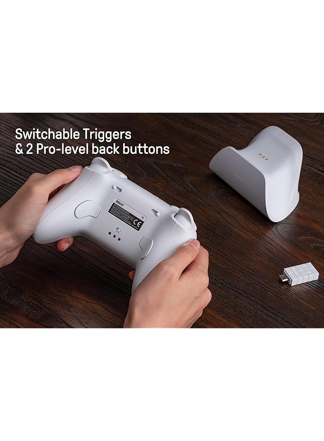 8Bitdo Ultimate 2 Wireless Gaming Controller With Tmr Joysticks Switchable Hall Effect/Tactile Triggers Motion Control 8Speed Wireless Tech Charging Dock Rgb Fire Ring For Pc & Android Black - Image 4