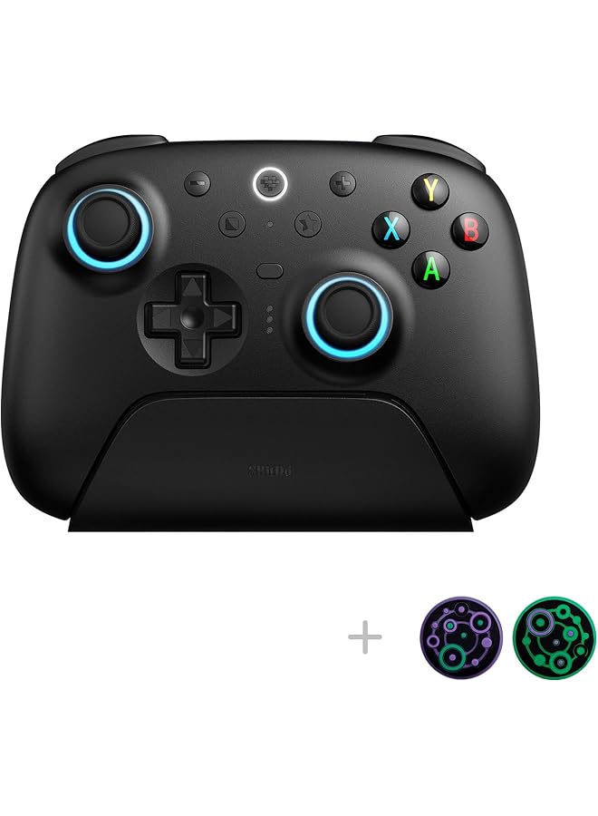 8Bitdo Ultimate 2 Wireless Gaming Controller With Tmr Joysticks Switchable Hall Effect/Tactile Triggers Motion Control 8Speed Wireless Tech Charging Dock Rgb Fire Ring For Pc & Android Black - Image 2