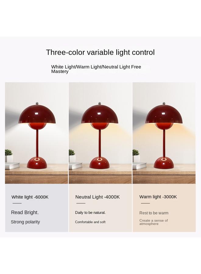 الأزرق جي دبليو مصباح برعم زهور مصباح بجانب السرير لغرفة النوم مصباح سعيد لمرافقة الزفاف مصباح طاولة غرفة زفاف جديد زوج من مصباح الفطر جو احتفالي - Image 4