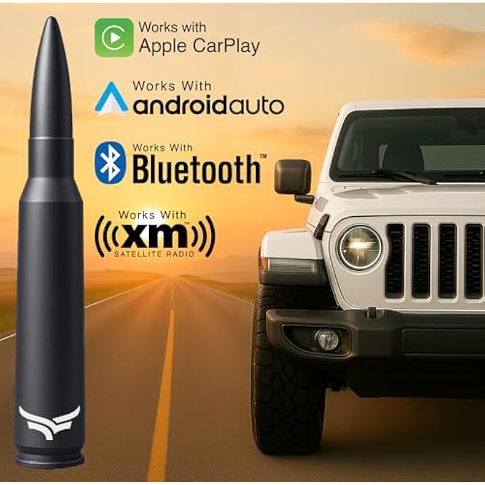 EcoAuto Car Antenna For Jeep Wrangler Jk  Jl 20072023  Gladiator  Short Antenna  AntiTheft Design  Highly Durable Truck Antenna  Matte Black - Image 3