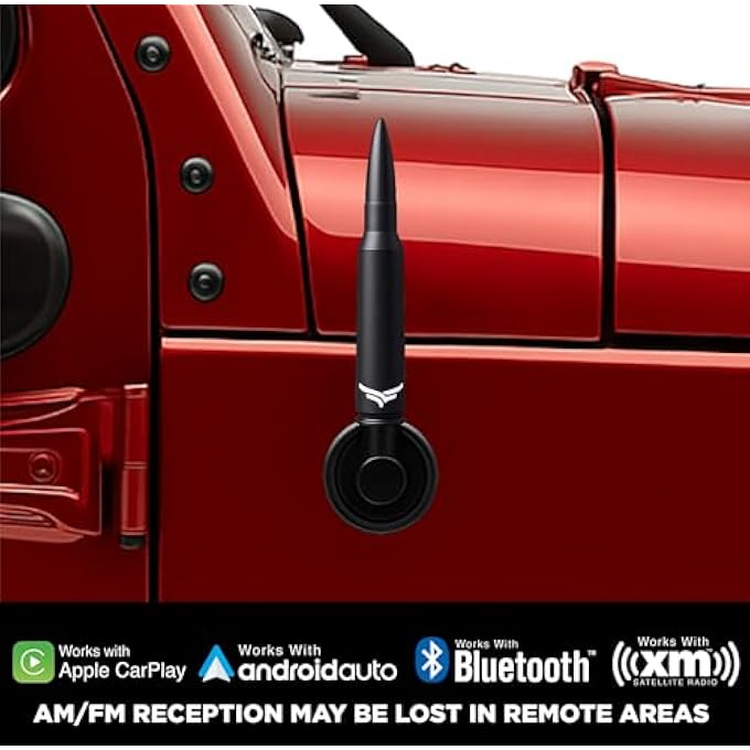 EcoAuto Car Antenna For Jeep Wrangler Jk  Jl 20072023  Gladiator  Short Antenna  AntiTheft Design  Highly Durable Truck Antenna  Matte Black - Image 5