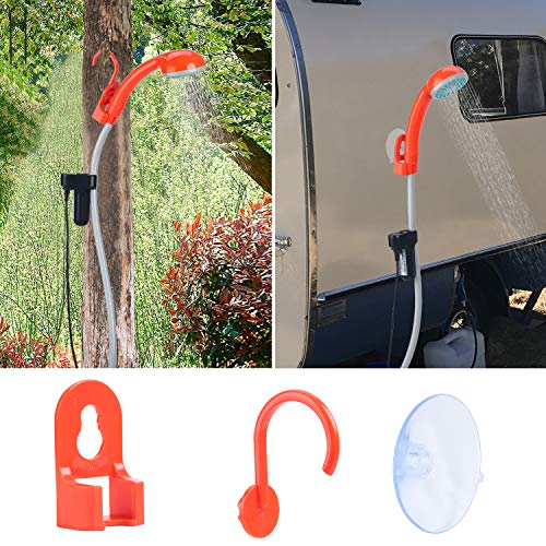 URPRO Portable Camping Shower, Outdoor Shower Head, Shower Pump, Detachable USB Rechargeable Batteries, Pumps Water from Bucket, for Camping, Hiking, Pet Cleaning, Pet Shower, Car Washing - Image 5