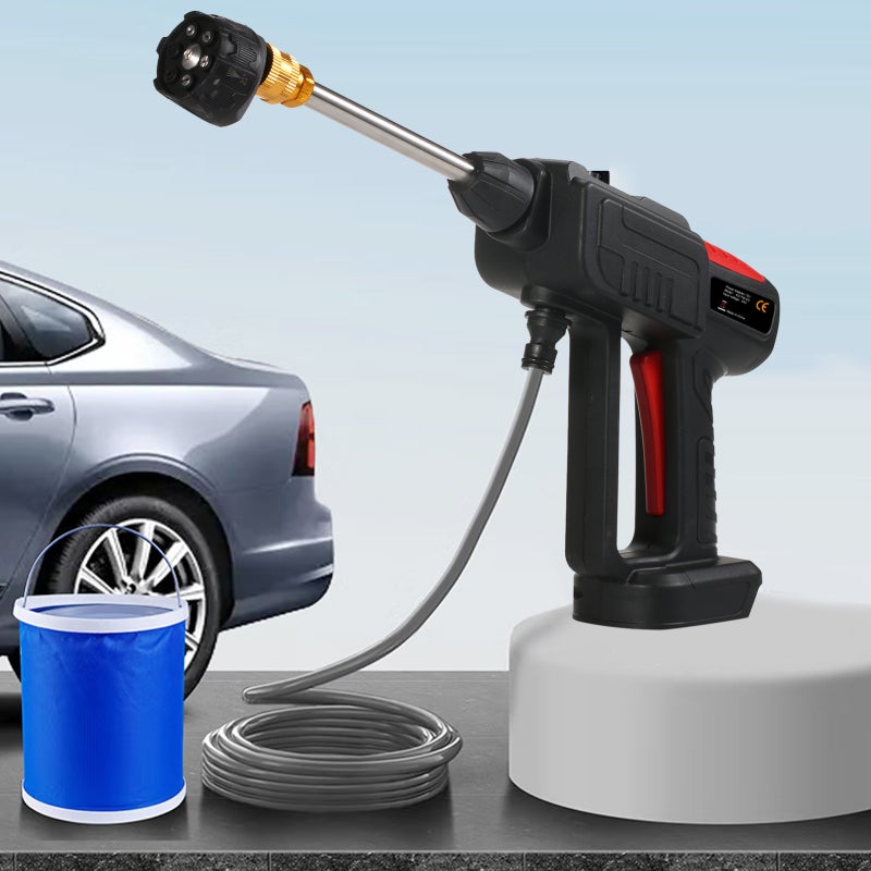 Aumotop Cordless Car Washer 150W 6in1 Sprayer Portable Pressure Washer - Self-priming Water Inlet Handheld Pressure Washer for Home Garden Car Cleaning - Image 2