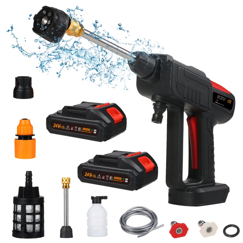 Aumotop Cordless Car Washer 150W 6in1 Sprayer Portable Pressure Washer - Self-priming Water Inlet Handheld Pressure Washer for Home Garden Car Cleaning - Image 1