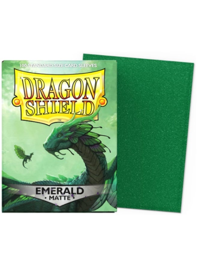 دراجون شيلد Dragon Shield - Matte Standard Size Sleeves 100pk - Emerald - Image 2