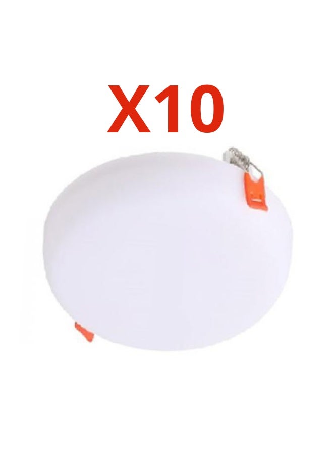 Sian Tech 10-piece set of 36W in-wall panel spotlights with white light output (6500K), 3600 lumens, and a lifespan of 25,000 hours. Includes a three-year replacement warranty and is made of high-grade aluminum, ensuring a lifespan of up to 10 years. (Sian Tech) - Image 1