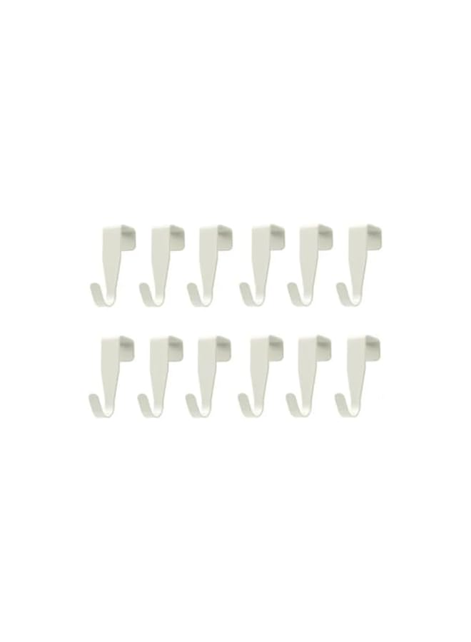 S-TOP 12 PCS Over Cabinet Door Hook, Carbon Steel Door Hook, Rounded Edge, Ideal for Bathroom - Image 4