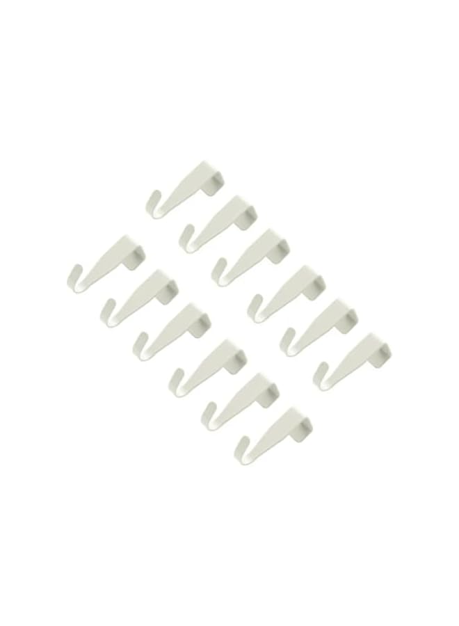 S-TOP 12 PCS Over Cabinet Door Hook, Carbon Steel Door Hook, Rounded Edge, Ideal for Bathroom - Image 3