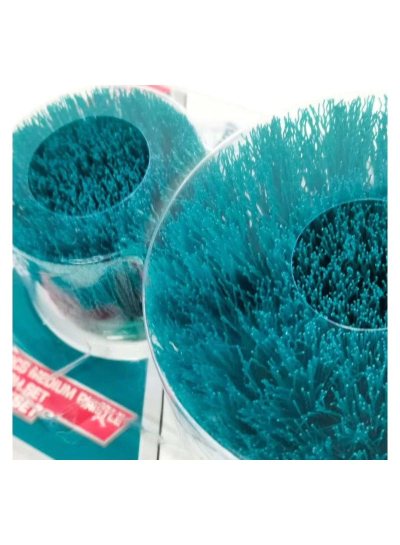 TOTAL 2 Pcs Set Medium Bristle For Cleaning Carpet Metal Tire Bricks 2" 3.5" Electric Drill Scrubber Brush - TACM2235 - Image 2