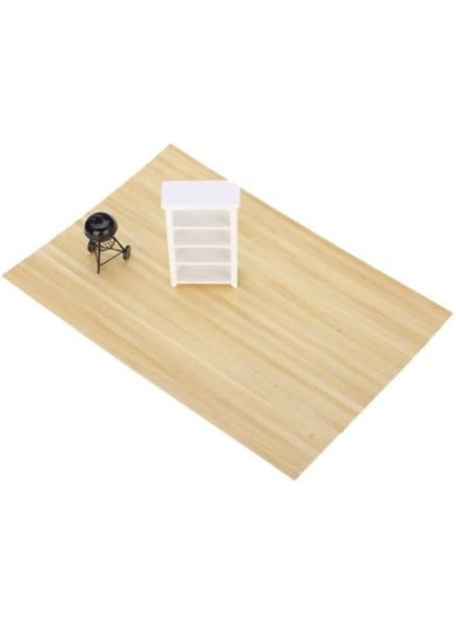 silvercnc 44x30cm Wooden Flooring 1:12 Scale Dollhouse Miniature Home Room Floor Sheet  - Image 3