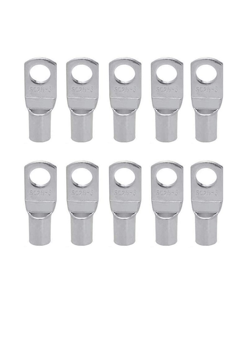 Copper Cable Lugs 10Pcs Set Wire Terminals Connector Cable lugs Ring Battery SC Terminals for Marine Solar Automotive Electric Home Applications etc. Hole Size 8mm Cable Size 35mm - Image 1