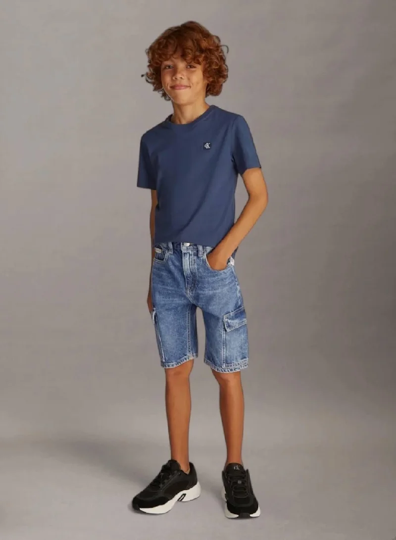 Calvin Klein Jeans Cargo Denim Shorts