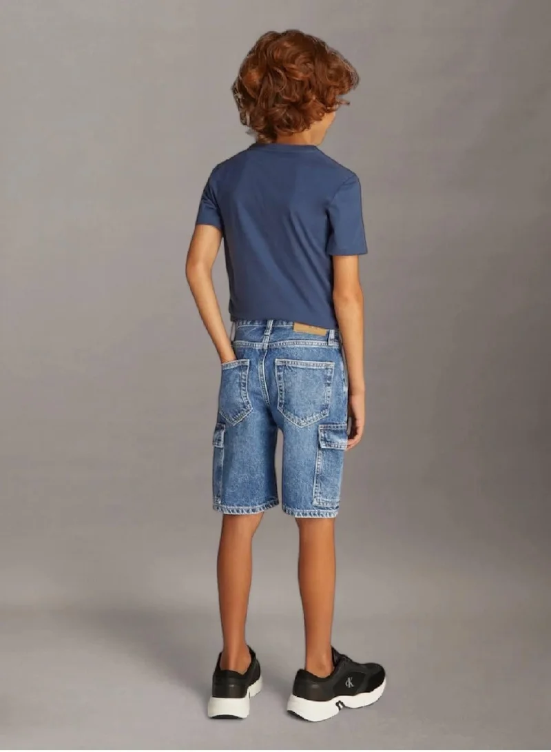 Calvin Klein Jeans Cargo Denim Shorts