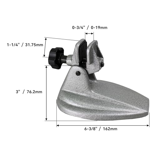 HFS(R) Precision Micrometer Stand Holder Base Adjustable Cast Iron Base for 0-4" Micrometer - Image 4