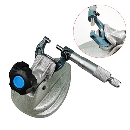 HFS(R) Precision Micrometer Stand Holder Base Adjustable Cast Iron Base for 0-4" Micrometer - Image 3