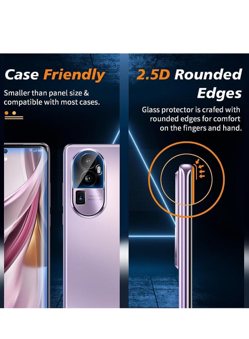 ELTRAZONE 2-Pack 5D Clear Tempered Glass Screen Protector for OPPO RENO 7Z – Ultra HD Clarity, Full Edge-to-Edge Coverage, 9H Hardness, Anti-Scratch and Smudge Resistant, Bubble-Free, Case Friendly, Easy DIY Installation for OPPO Smartphones - Image 4