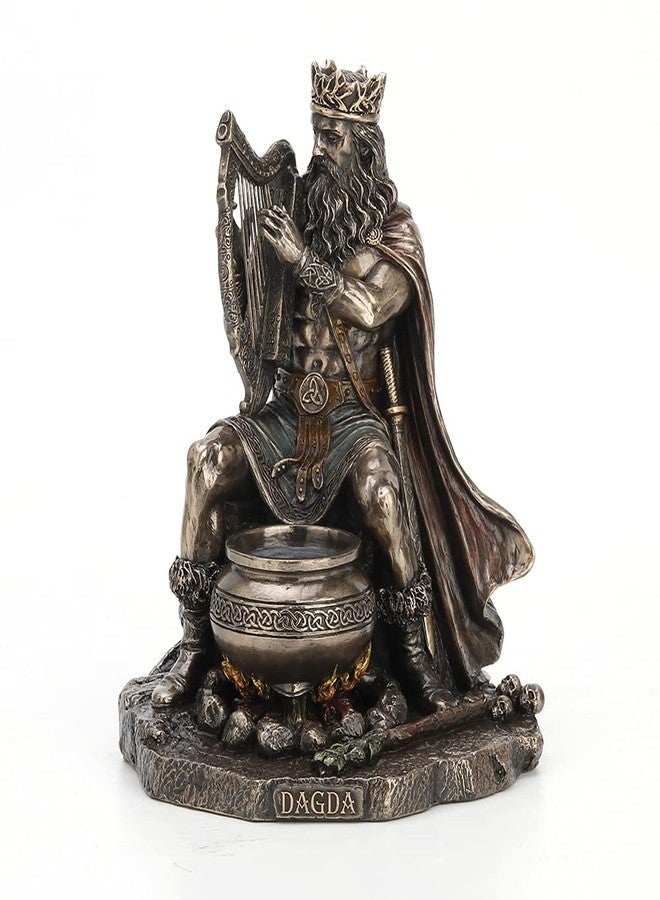 Veronese Design 7 1/4" Tall Celtic God Dagda Druid King of Tuatha De Danann Cold Cast Bronzed Resin Sculpture - Image 1