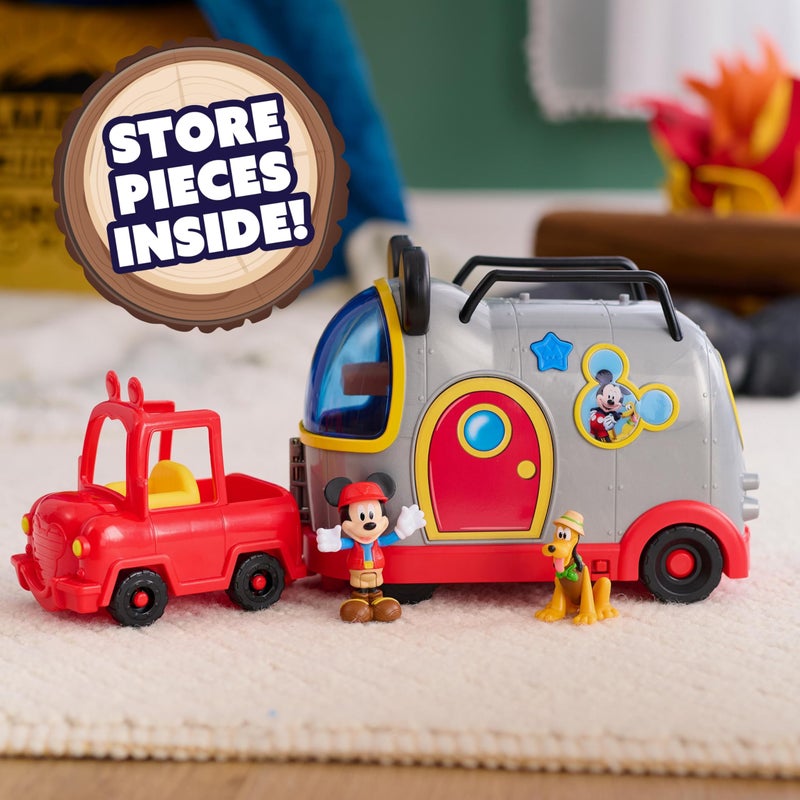MICKEY MOUSE Disney Junior Mickey Mouse Happy Camper Lights and Sounds Playset 12Pieces Bonus Pieces Included Amazon Exclusive Toy for Fans Boys Kids Ages 3 and Up - Image 5