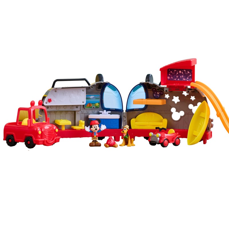 MICKEY MOUSE Disney Junior Mickey Mouse Happy Camper Lights and Sounds Playset 12Pieces Bonus Pieces Included Amazon Exclusive Toy for Fans Boys Kids Ages 3 and Up - Image 2