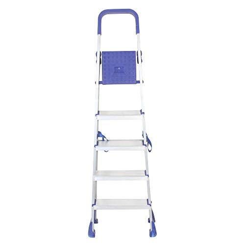GRAZIA Folding Aluminium Ladder with Wide Steps - Home Pro 5 Steps -Made in India - Image 4