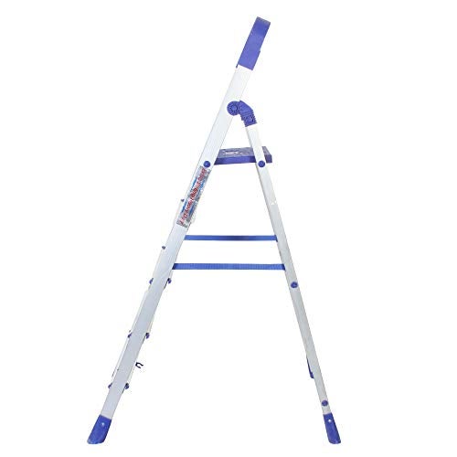 GRAZIA Folding Aluminium Ladder with Wide Steps - Home Pro 5 Steps -Made in India - Image 3
