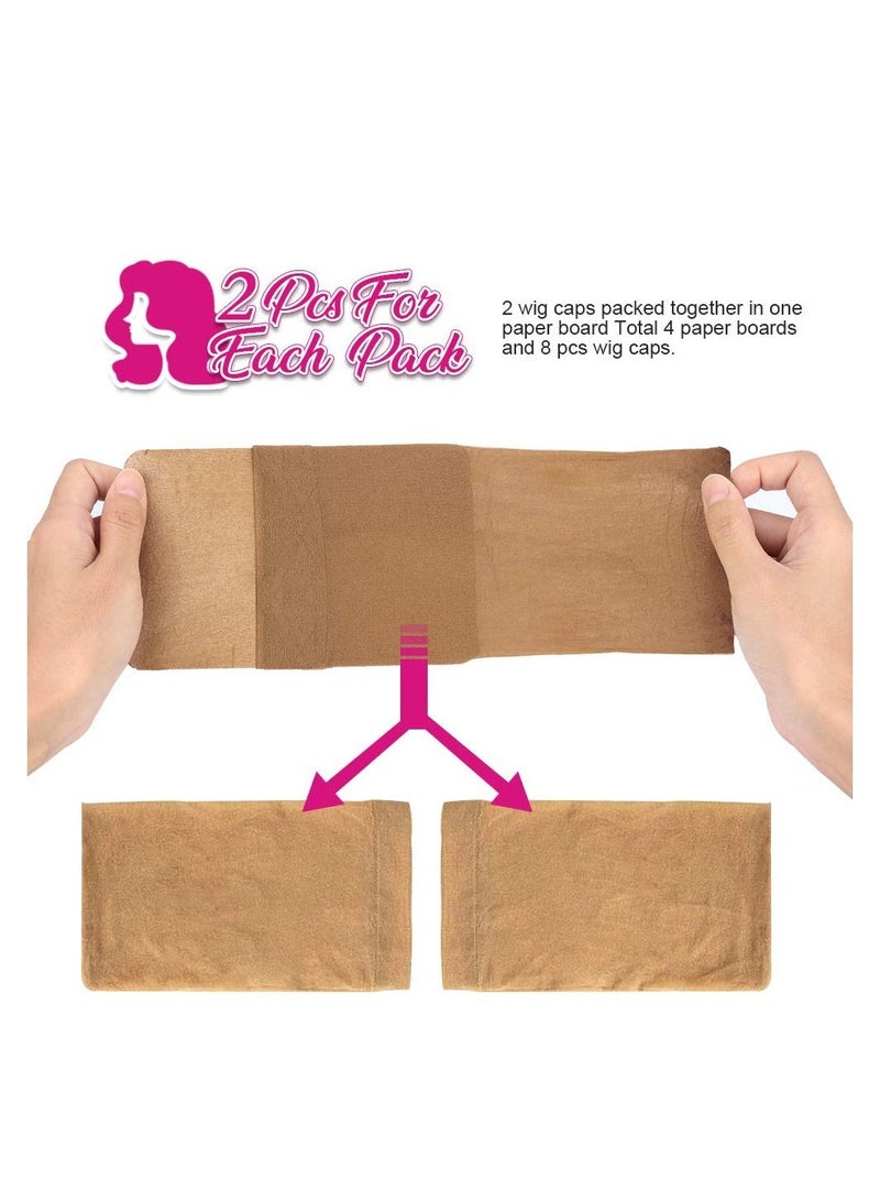 8 قطع قبعات شعر مستعار تخزين شعر مستعار بسط خفيف الوزن ناعم للنساء - Image 3