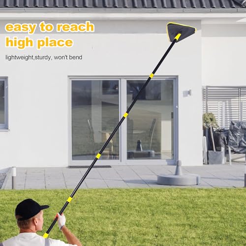 TRENNCHI Newly Upgraded Wall Mop with 82 Inches Long Handle, 180° Folding Wall Cleaner Triangle Mop with Squeegee, 3-in-1 Ceiling Cleaning Tool with 6 Replacement Pads for Wall, Baseboards, Ceiling, Floor - Image 5