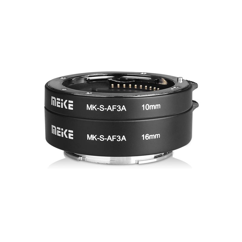 Meke Meike MK-S-AF3A AF Auto Focus Macro Extension Tube Adapter Ring (10mm+16mm) for Sony Mirrorless E-Mount FE-Mount A7 NEX Camera A7 A7II A7M2 NEX3 NEX5 NEX6 NEX7 A5000 A5100 A6000 A6300 A6500 A9 A6400 - Image 1