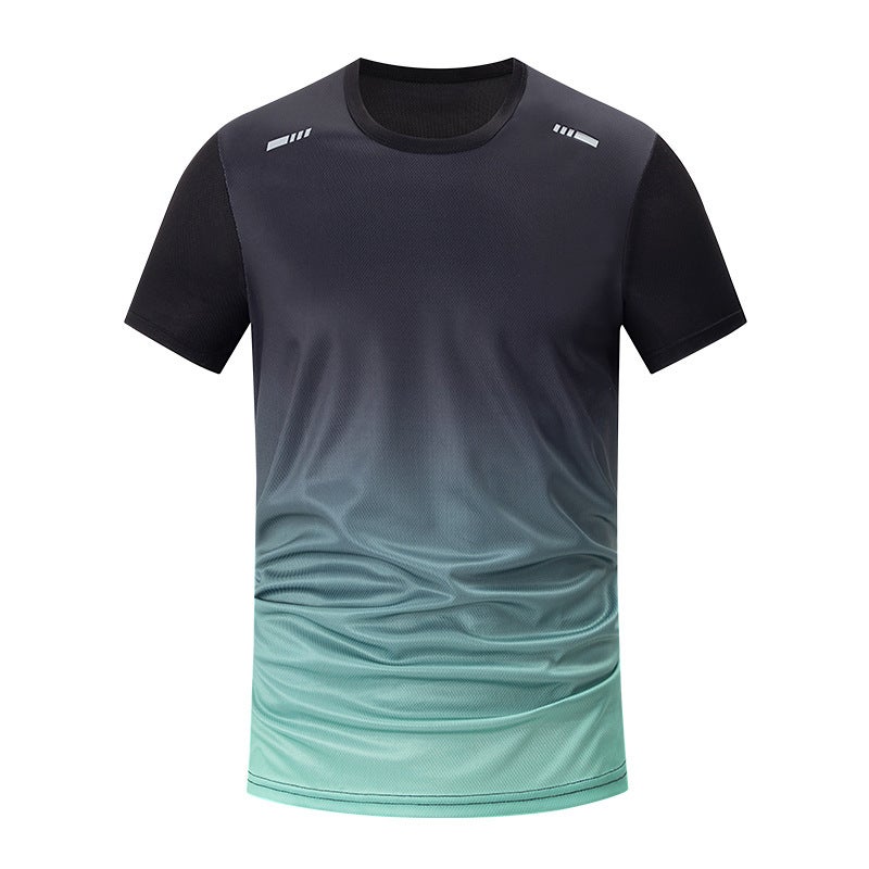 Overseas Platform American Size Men'S Quick-Drying Sports Short-Sleeved Casual All-Match Fitness Round Neck T-Shirt Youth Undershirt - Image 1