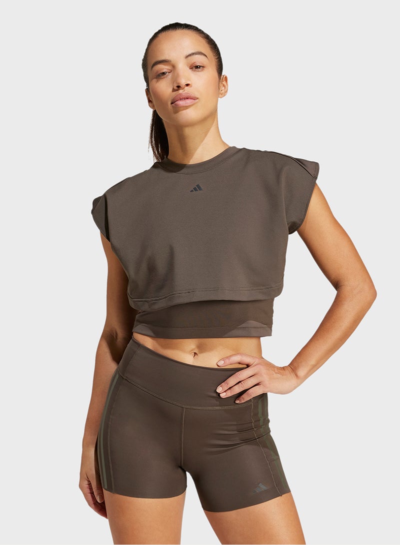 Adidas Power French Terry 3 Stripe Tank  - Image 1