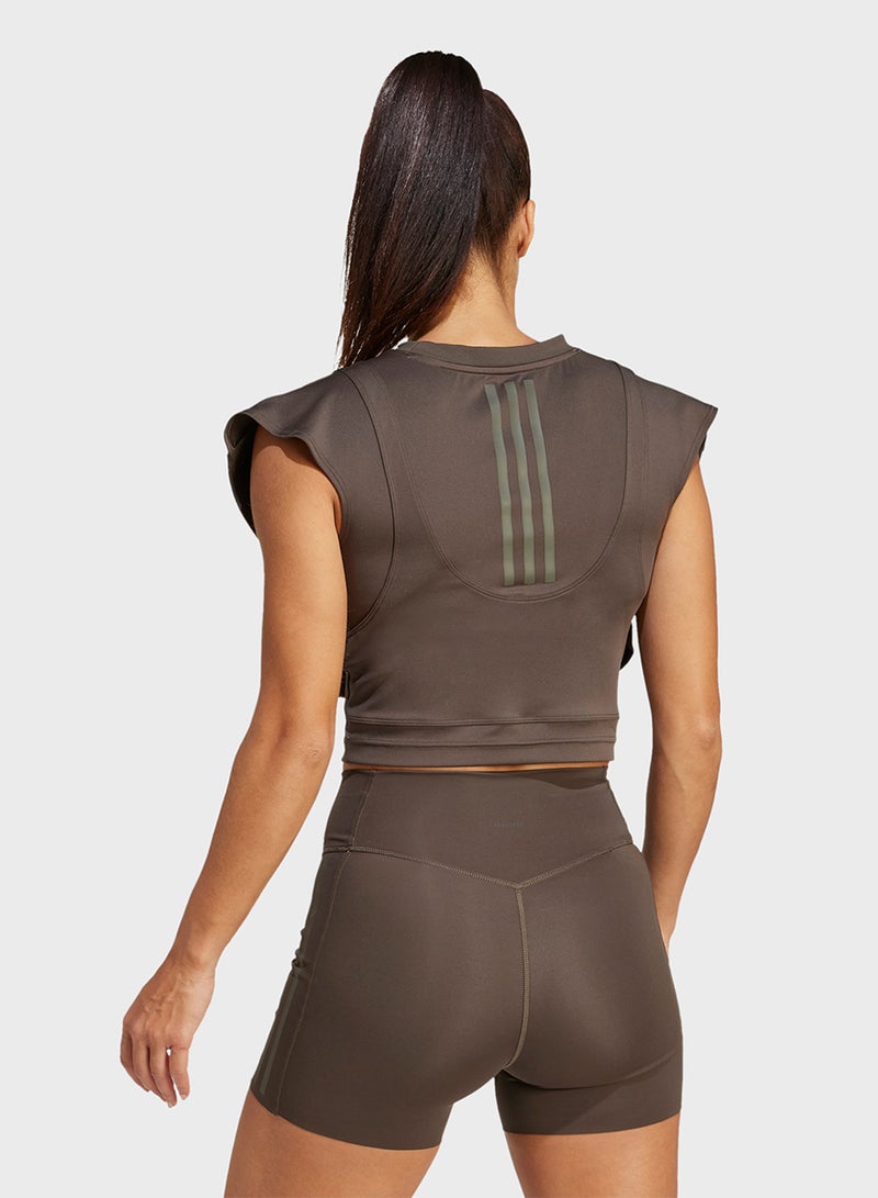 Adidas Power French Terry 3 Stripe Tank  - Image 2