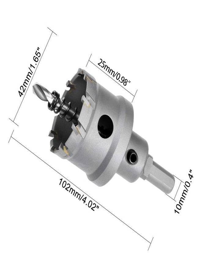 UPTODATETOOLS 42mm TCT Hole Saw, 1-5/8” Cutting Diameter Tungsten Carbide Tipped Hole Cutter Opener, for Stainless Steel Metal Plate Aluminum - Image 2