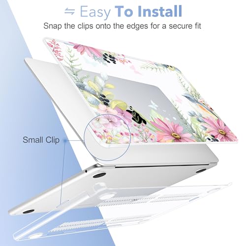 May Chen for M5 MacBook Air 13.6 Inch Case 2026 2025 2024-2022 Release M5 A3449 M4 A3240 M3 A3113 M2 A2681, Plastic Hard Shell Case for MacBook Air 13.6" with Retina Display, Retro Butterflies - Image 5