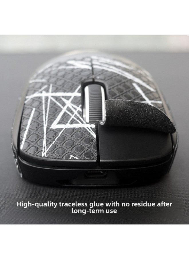 Mouse Anti-slip Sticker For Logitech GPW Generation 23 Generation Anti-sweat Sticker GPROX Sweat Sticker Back Sticker Side Full Set-Color:GPW 2/third Generation Black Snowflake Pattern (full Set)