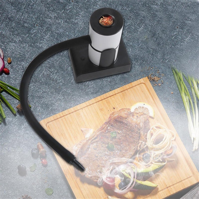 klarako Portable Smoking Gun Food Smoker, Handheld Smoke Infuser Molecular Cooking Smoke Gun for Food Drink Cocktail Smoking Cocktail Smoker for Meat Cocktail Drinks BBQ (Black) - Image 3