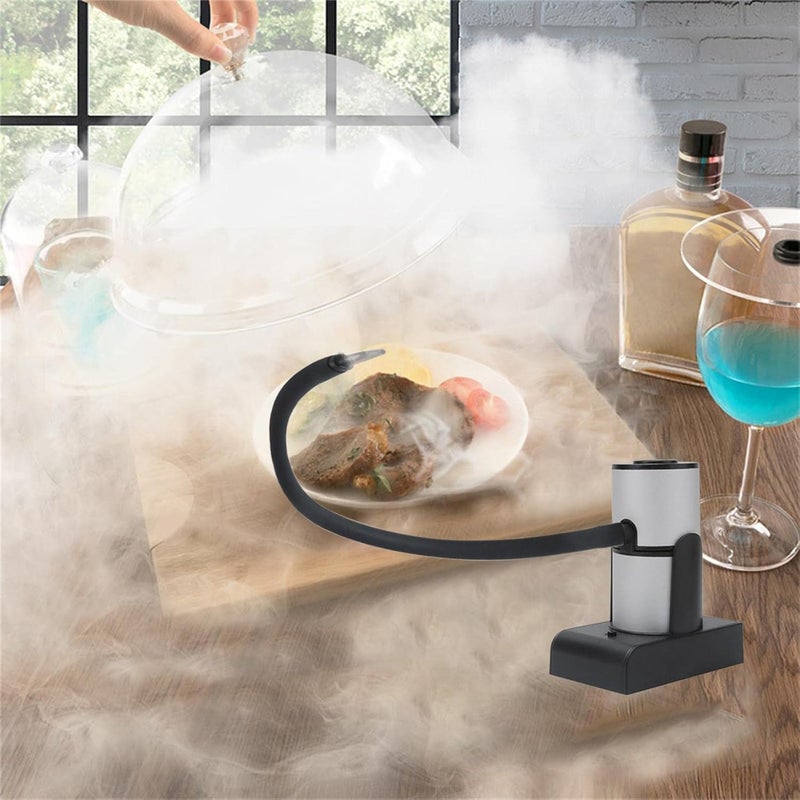 klarako Portable Smoking Gun Food Smoker, Handheld Smoke Infuser Molecular Cooking Smoke Gun for Food Drink Cocktail Smoking Cocktail Smoker for Meat Cocktail Drinks BBQ (Black) - Image 2