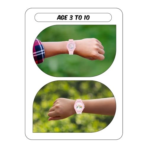 Spiky Analog Watch For Kids Combo (Pink) | 3D Cartoon | 7 Multicolor LED Luminous Disco Lights With Silicone Strap | Stylish Birthday Gift | Analogue Wrist Watches For Girls & Boys | Age 3-10 Yrs | Combo Pack of 2 - Image 3