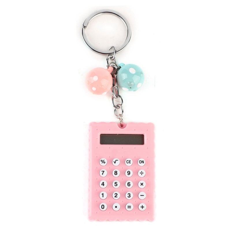 Mini Portable Cute Cookies Style Key Chain Calculator Candy Color Pocket Calculator (Blue) - Image 5
