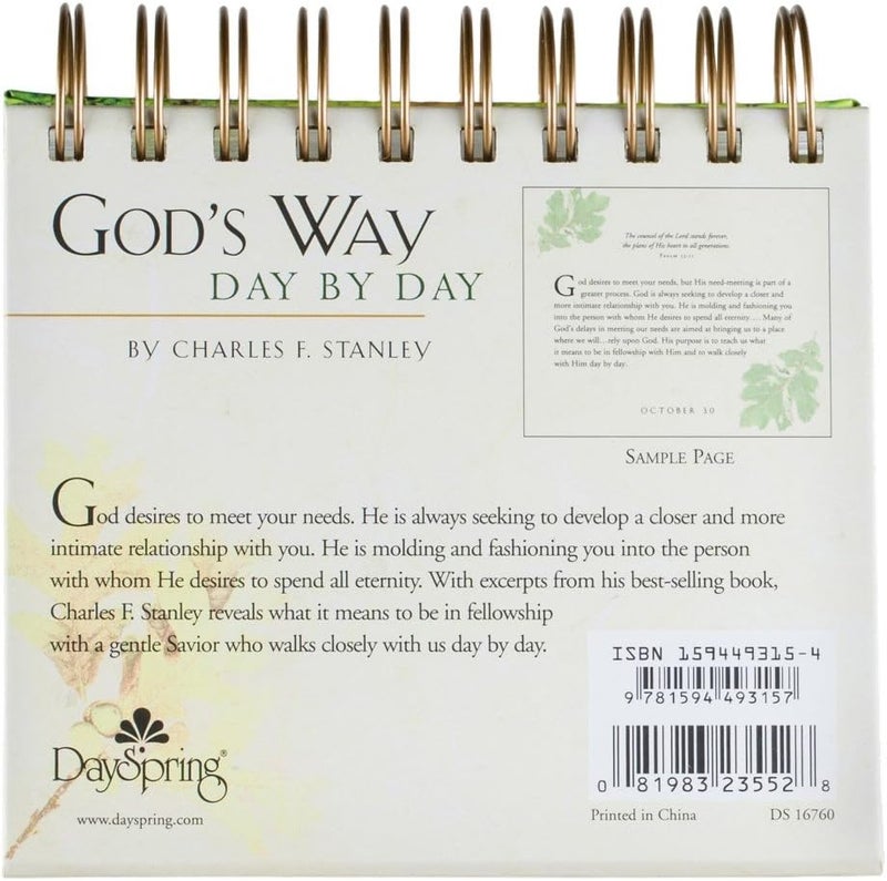 Dayspring DaySpring  Gods Way Day by Day Charles Stanley  Perpetual Calendar 16760  - Image 4