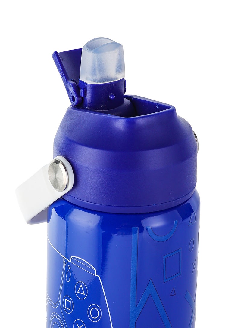 Sony PlayStation Stainless Steel Water Bottle 500ml | Insulated Leakproof Sports Water Bottle with Straw Lid | Reusable Travel Bottle for Kids, Teens & Gamers | PlayStation Hydration Bottle - Image 4