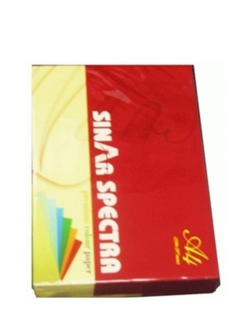 SINAR SPECTRA 100-Sheets A4 297 x 210 mm 80gsm Paper Yellow Color - Image 1