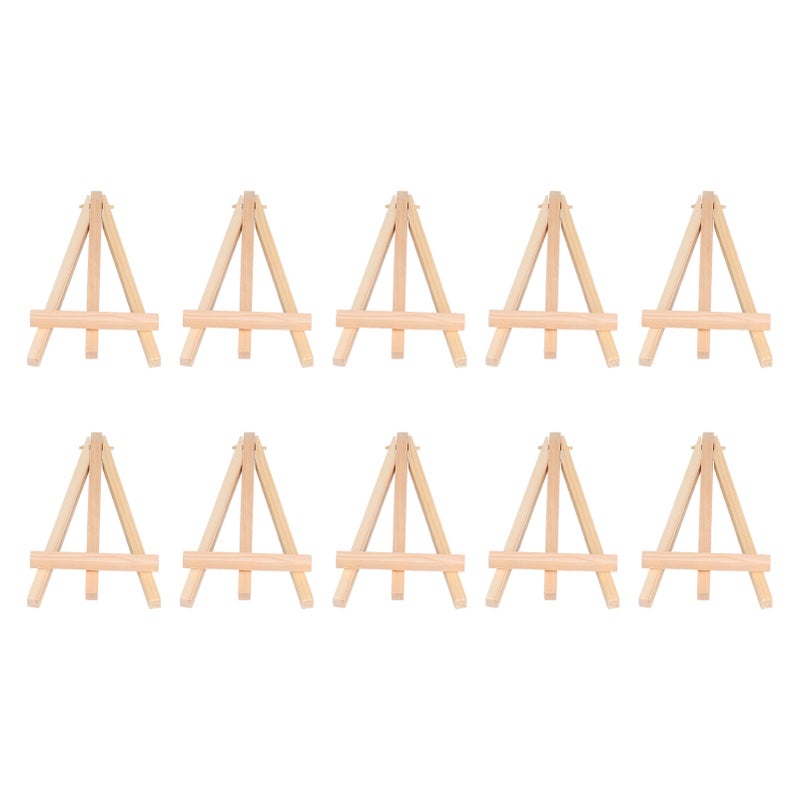 10Pcs Canvas Stand 6.1 Inches Height Pine Multifunctional Durable Foldable Mini Easel Stand for Painting Photos Postcard - Image 3