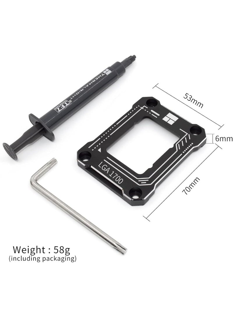 CPU Contact Frame for LGA 1700 Retrofit Kit, 17XX-BCF Bracket Intel 12th 13th Generation Anti-Bending Buckle Black - Image 4