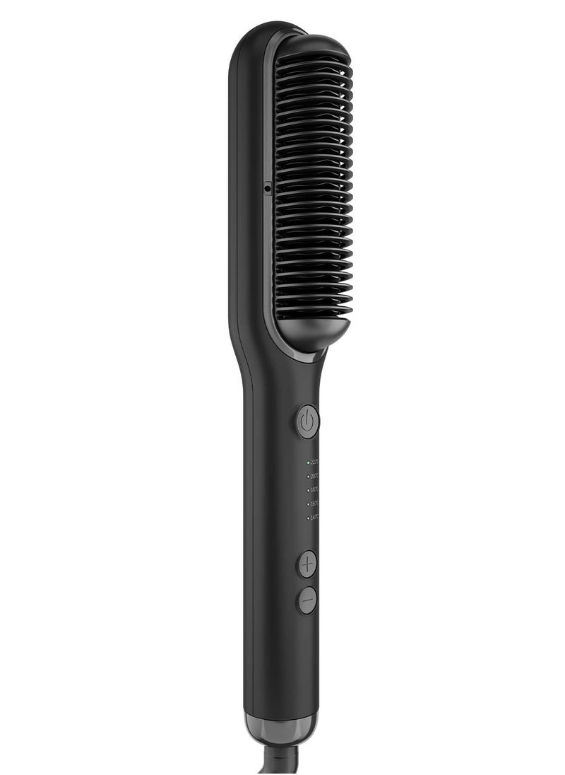 Rush Brush S2 Pentium Hairbrush - 5 Heat Settings from 140°C up to 220°C - PTC Heater - Wide Ceramic Coated Comb Teeth - Ions Technology - Black  - Image 2