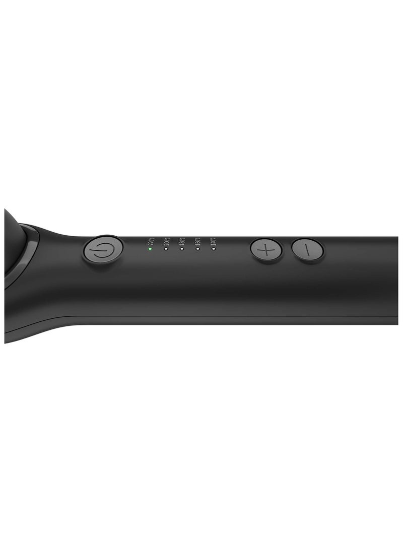 Rush Brush - S2 Pentium Hairbrush - 5 Heat Settings from 140°C up to 220°C - PTC Heater - Wide Ceramic Coated Comb Teeth - Ions Technology - Black - Image 1